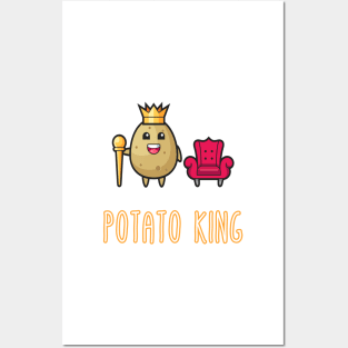 Funny Potato King Gift for Husband, Boyfriend, Son, Bestfriend Posters and Art